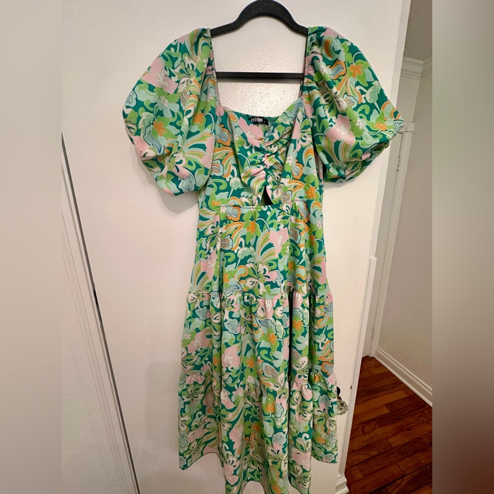 Floral Spring / Summer Midi Dress